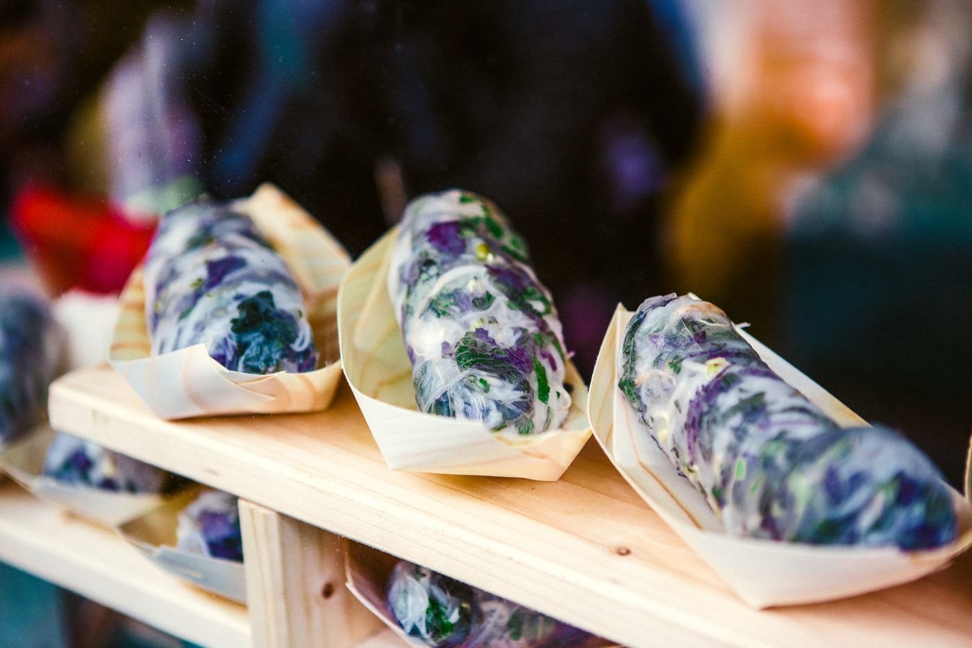 Butterfly Pea Purple Rice Paper Rolls