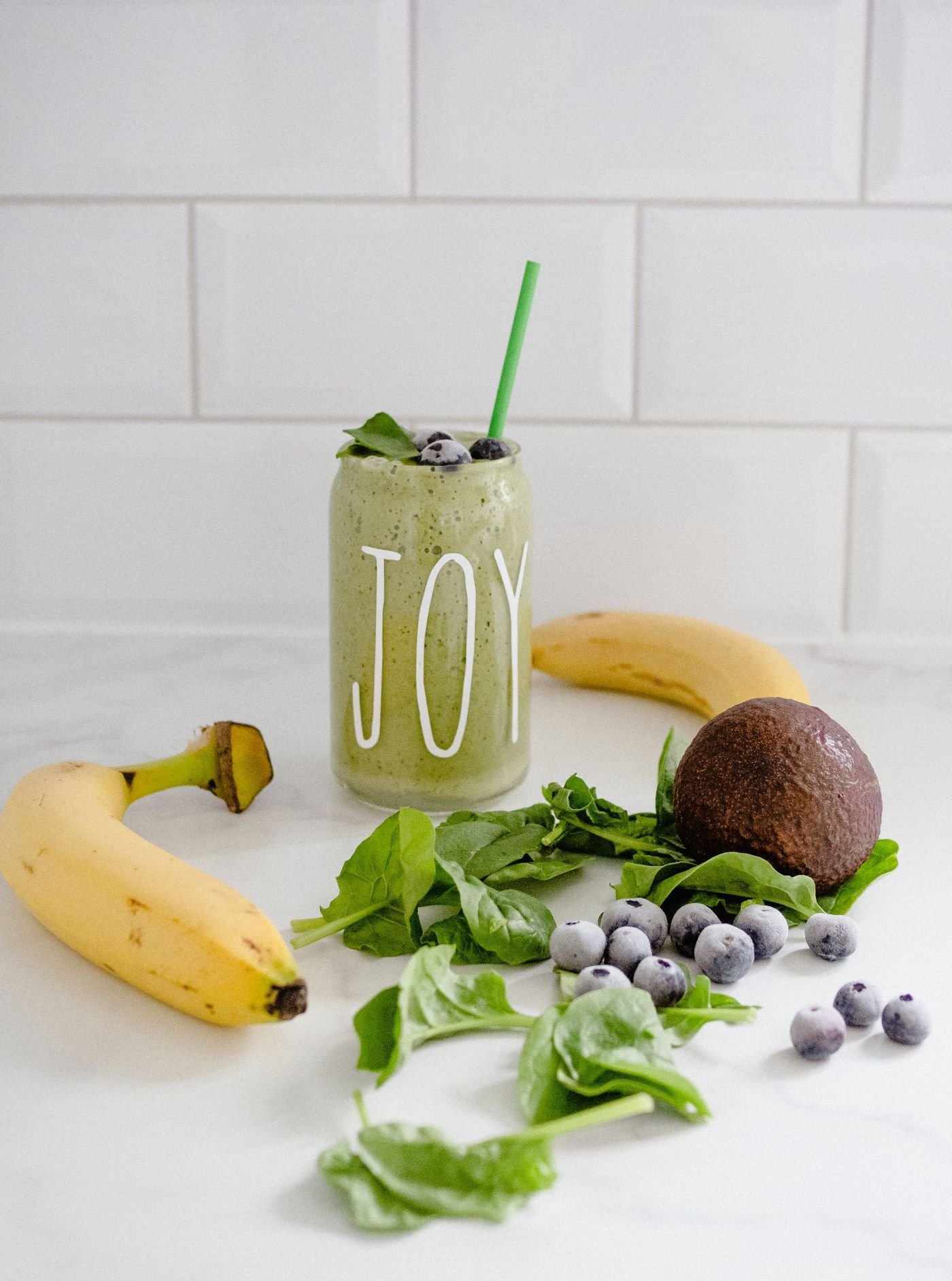 Banana Avocado Spinach Jar Smoothie