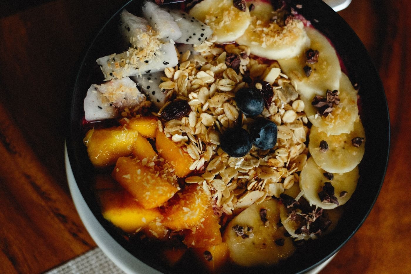 Mango Blueberry Bowl with Soaked Oat Groats