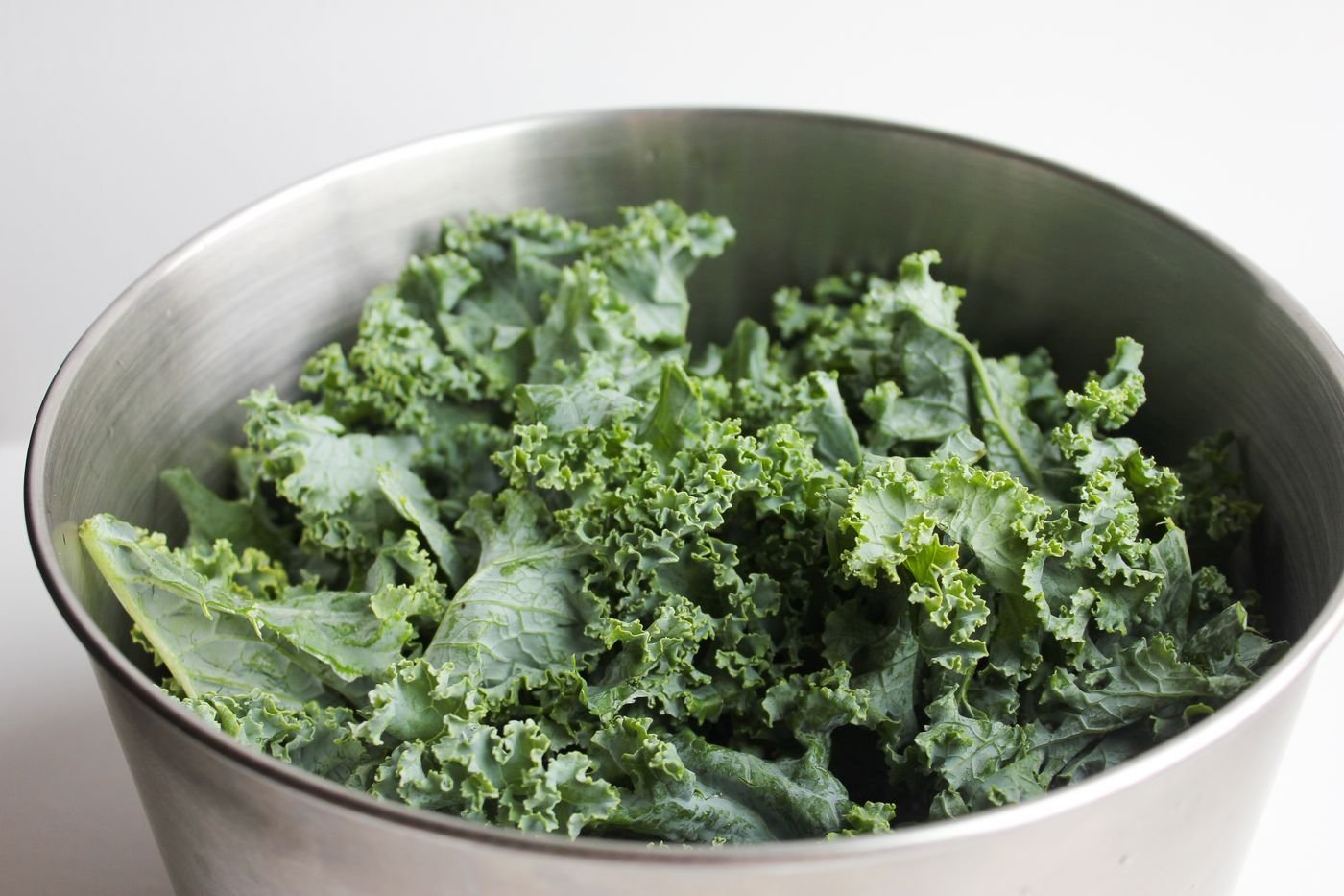 Big Curly Kale Bowl with Lemon Tahini
