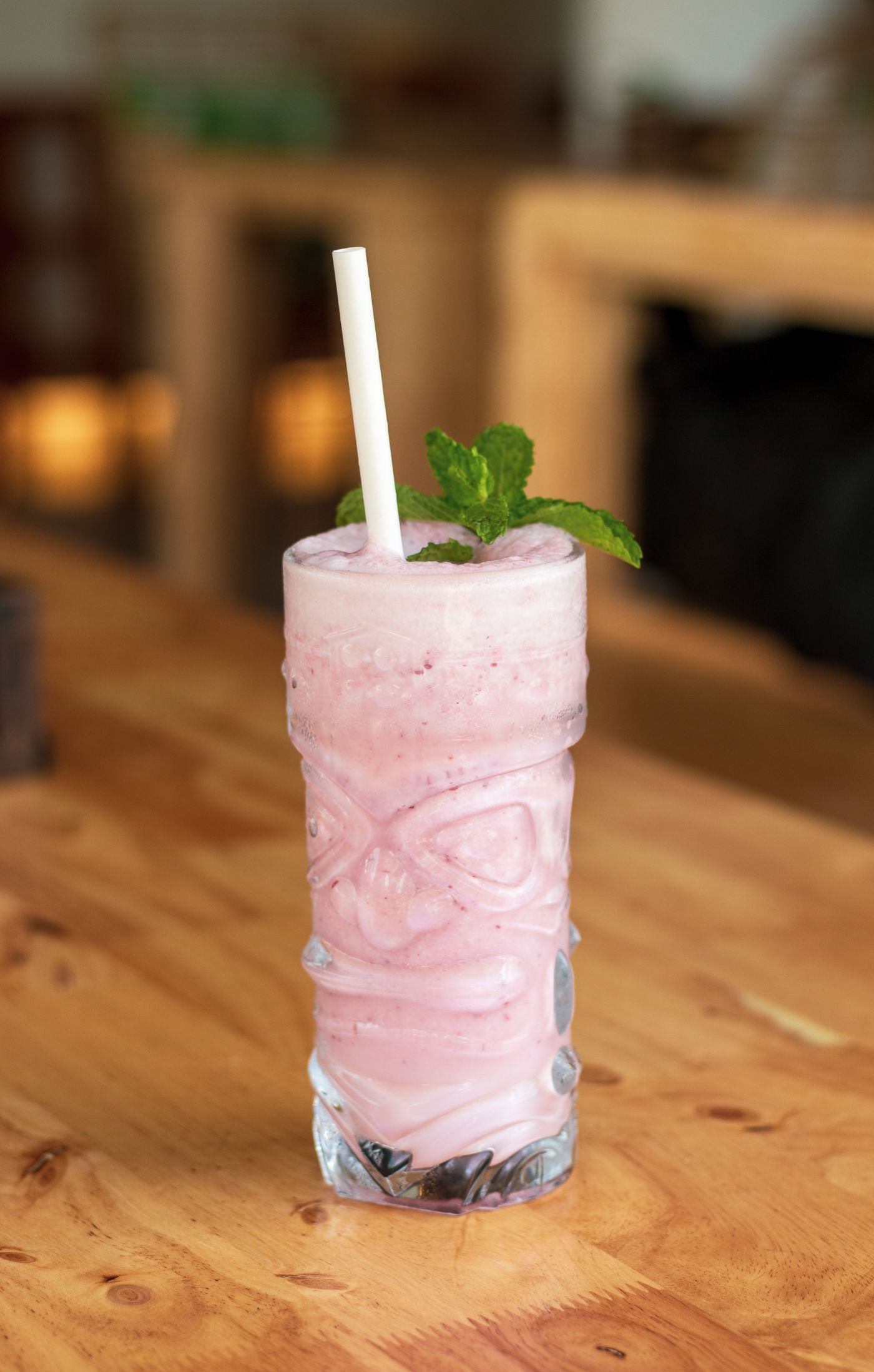 Pale Pink Strawberry Almond Smoothie