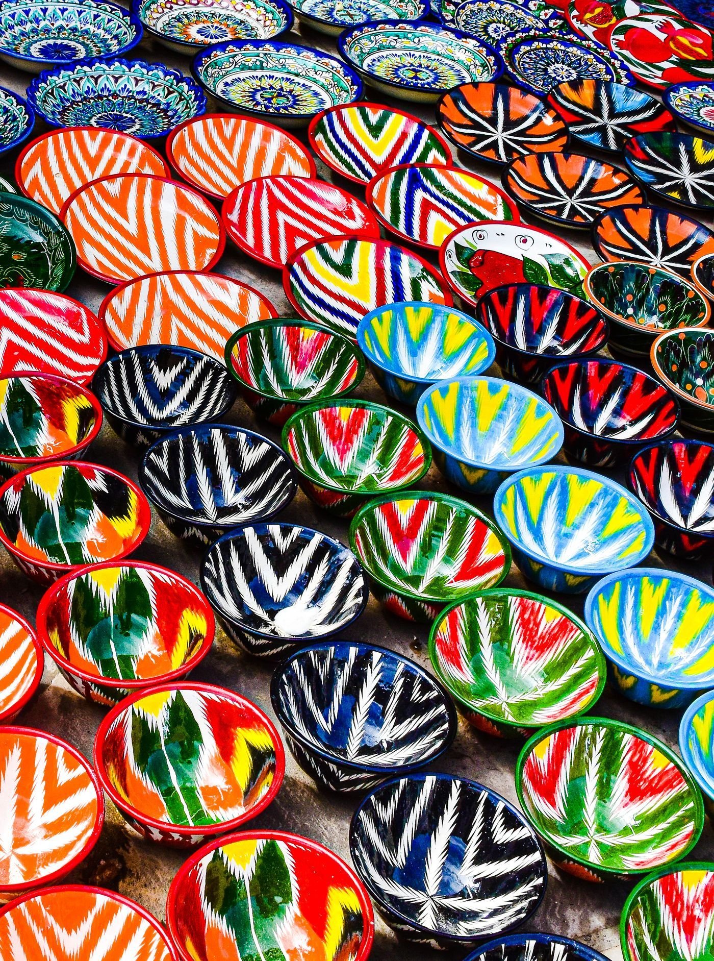 Bright Stripe Ceramic Bowls