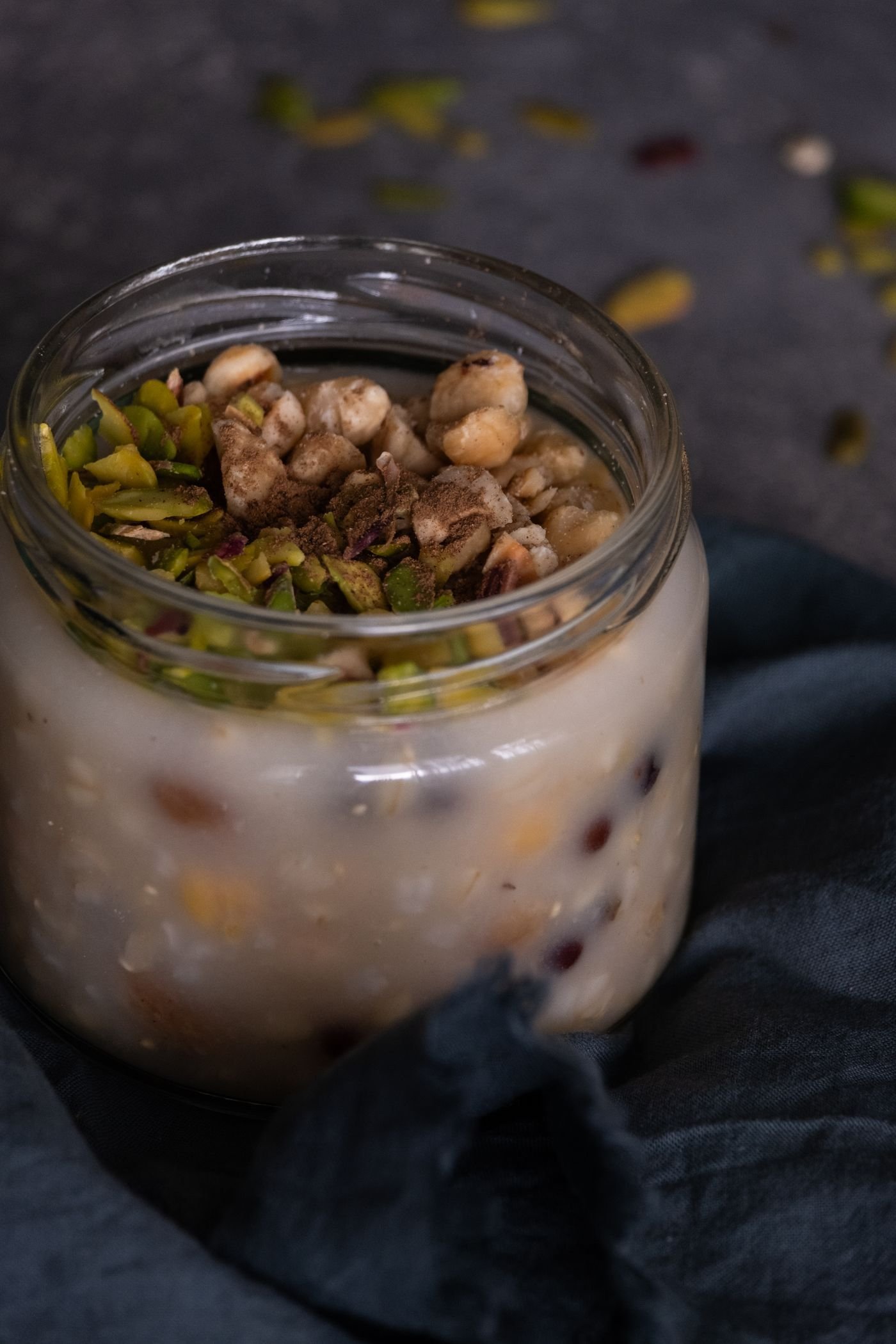 Walnut Pistachio Soaked Oat Groat Jar