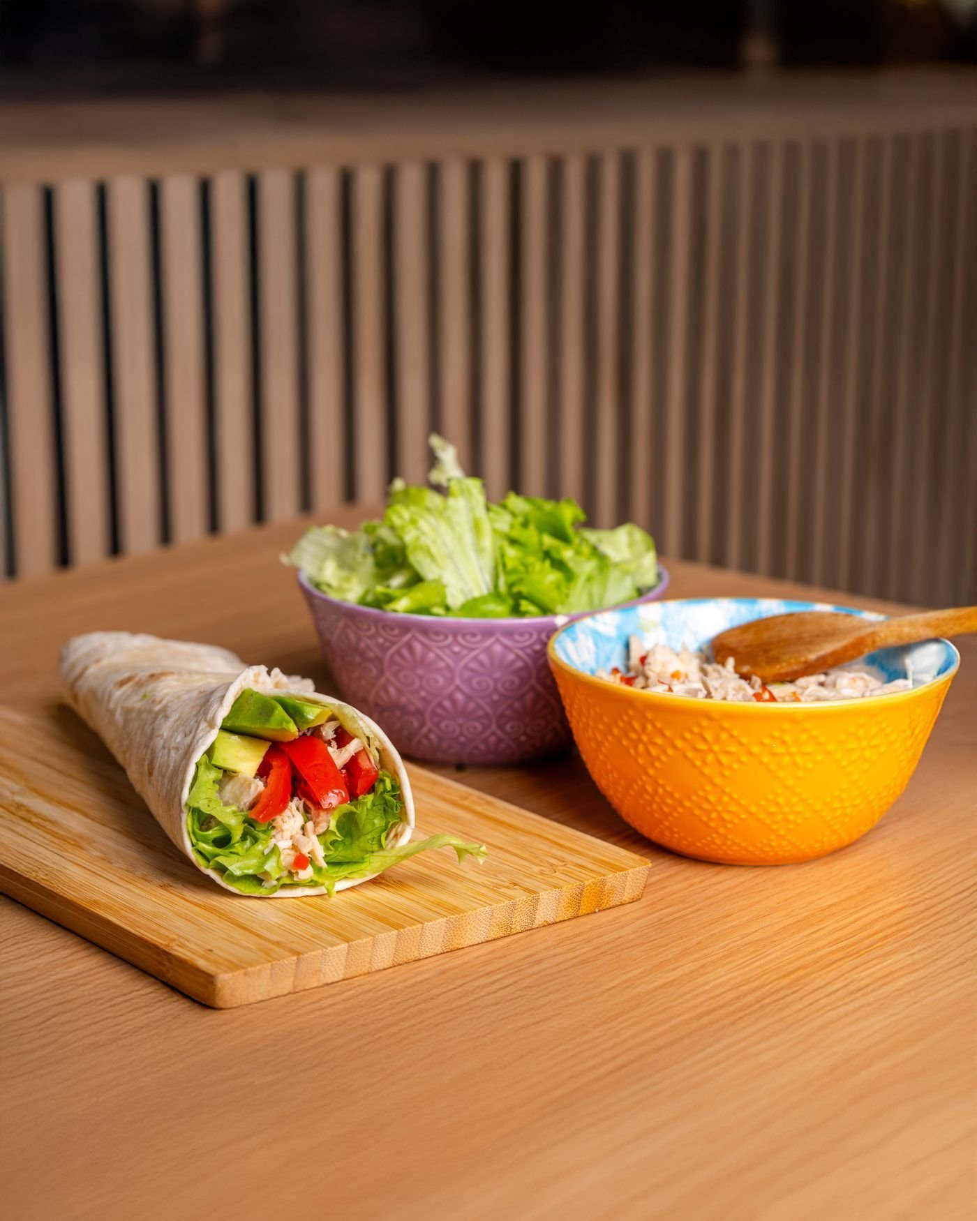 Sunflower Hummus Wrap with Red Pepper