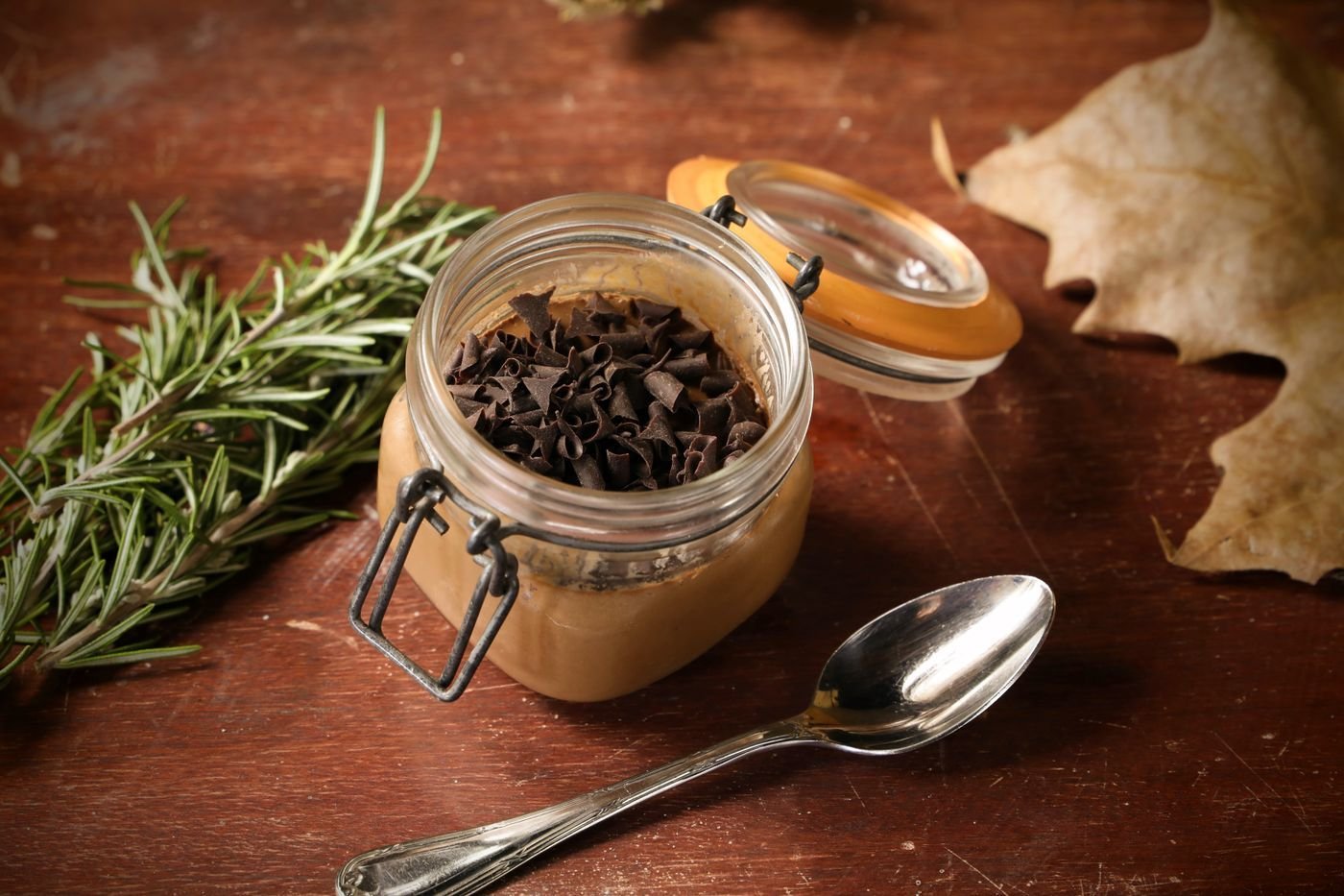 Rosemary Cacao Pudding in a Jar
