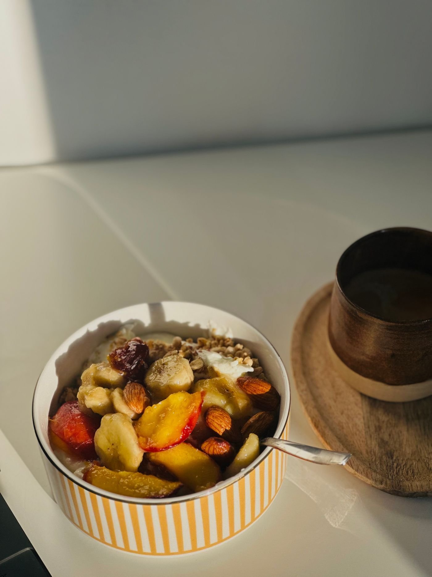 Bircher-Style Soaked Muesli with Peaches