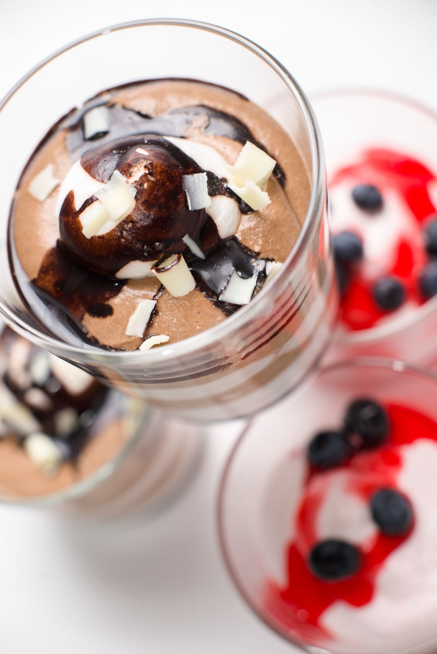 Berry Coulis Cacao Mousse Glasses