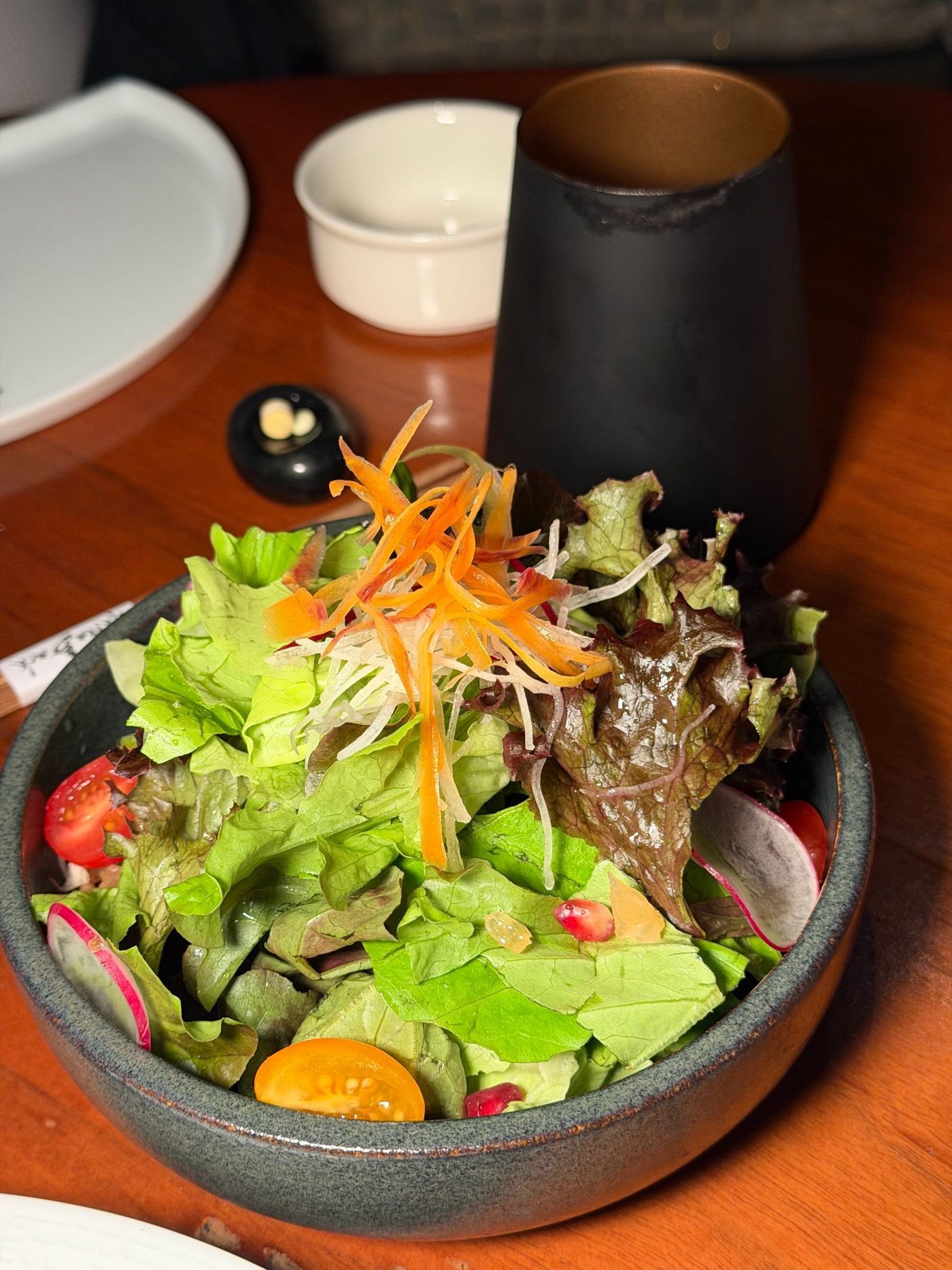Leafy Greens with Carrot Ribbons