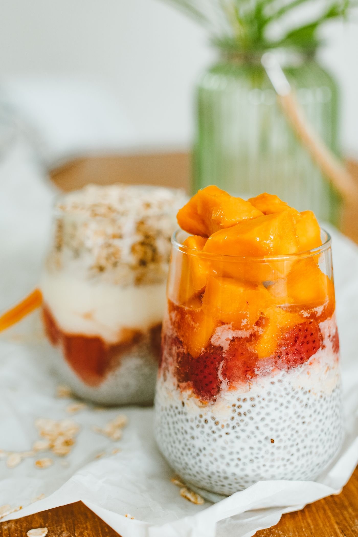 Strawberry Mango Chia Parfaits