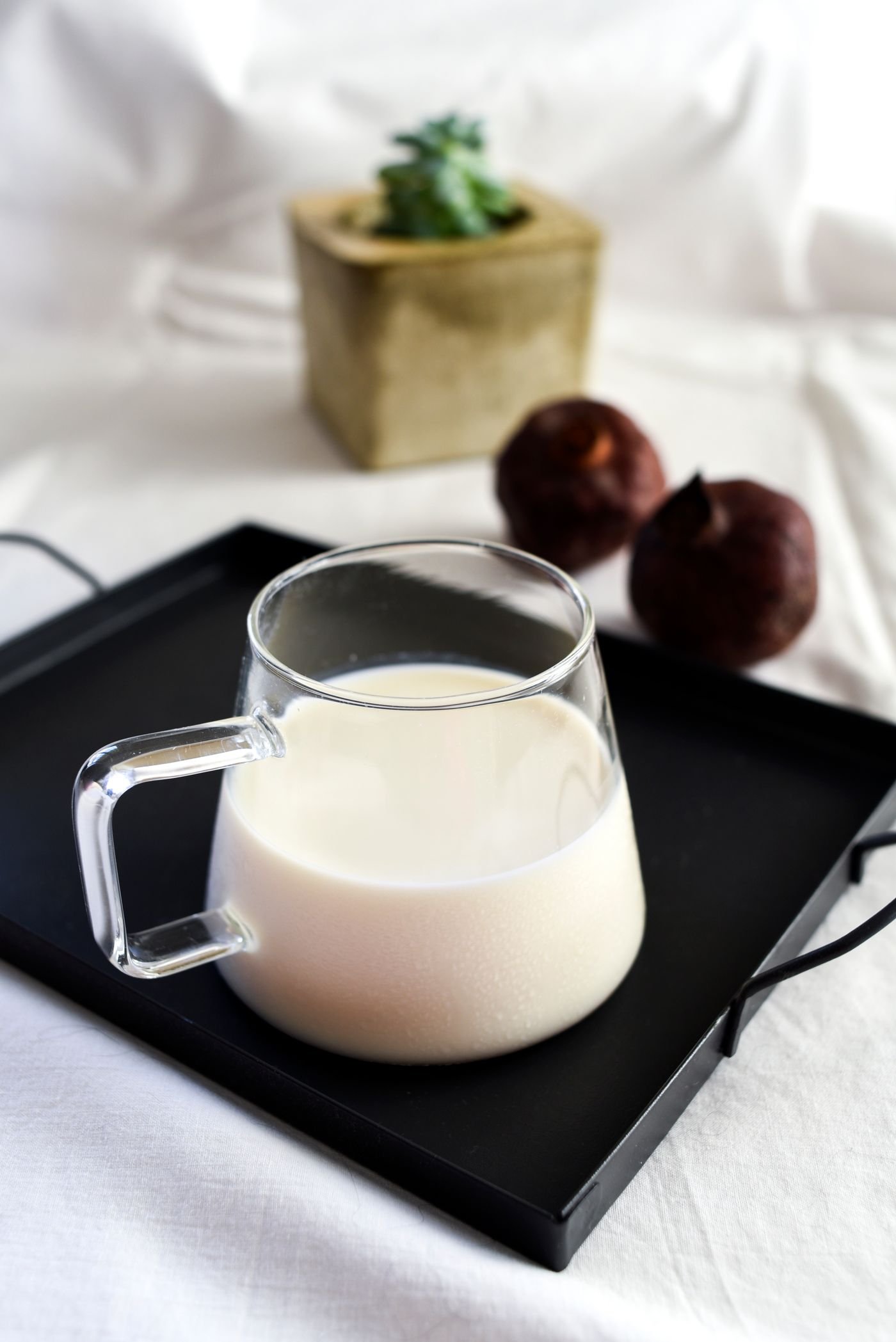 Brazil Nut Milk with Fresh Figs