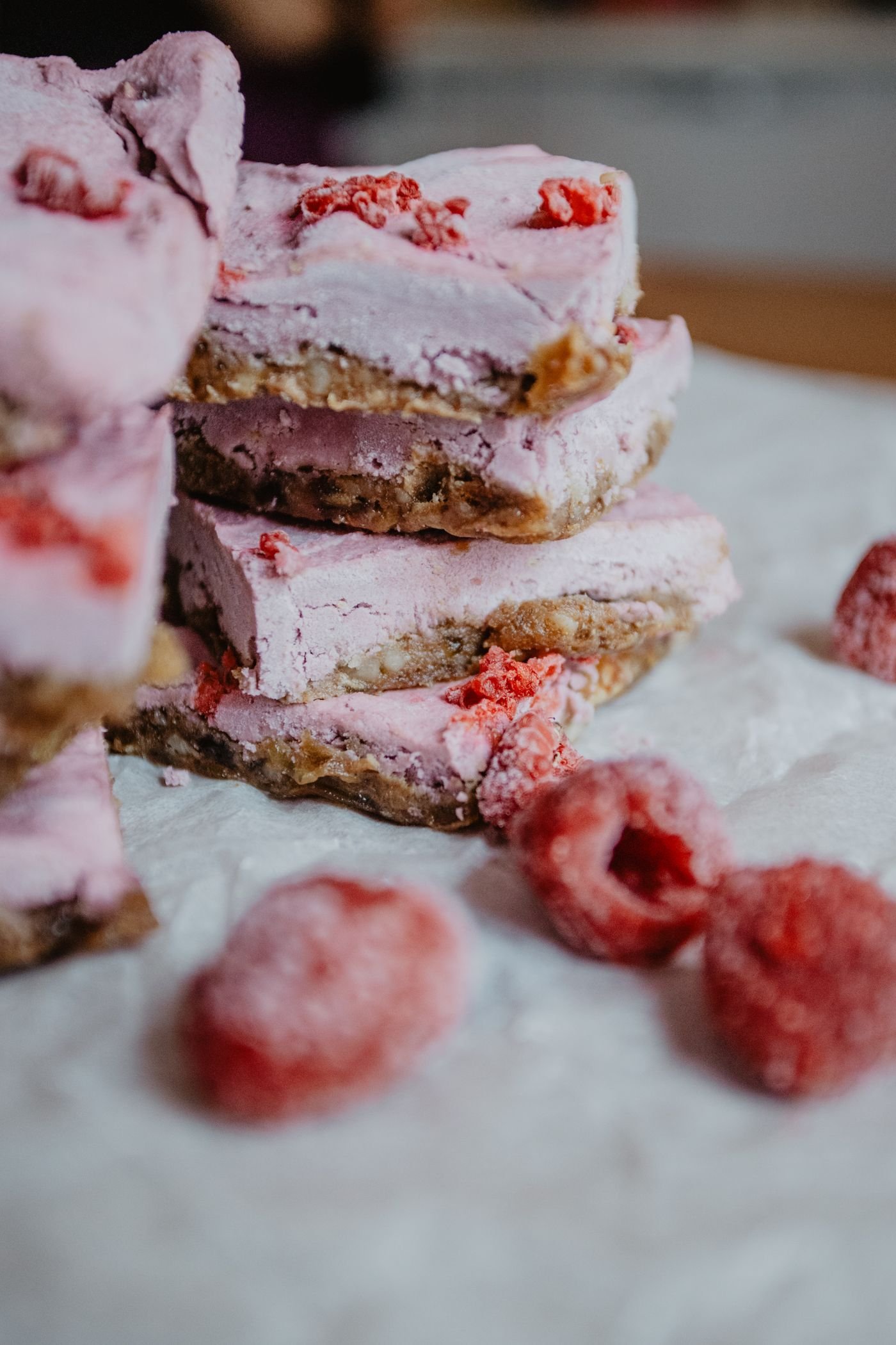 Raspberry Coconut Freezer Bars