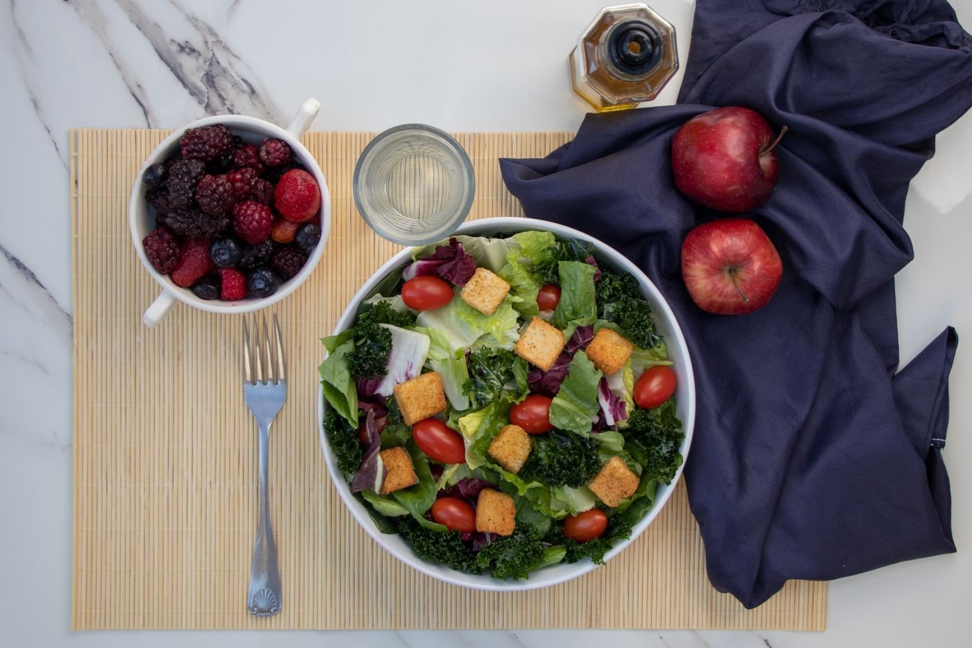 Kale and Cantaloupe Salad with Berries