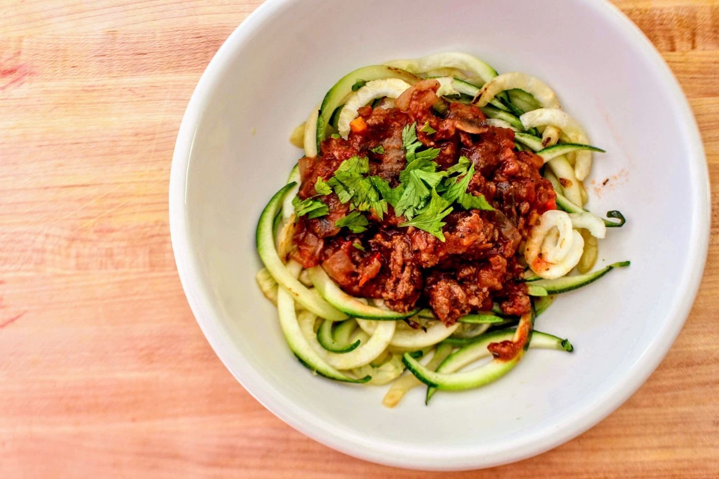 Sun-Dried Tomato Marinara Zucchini Pasta