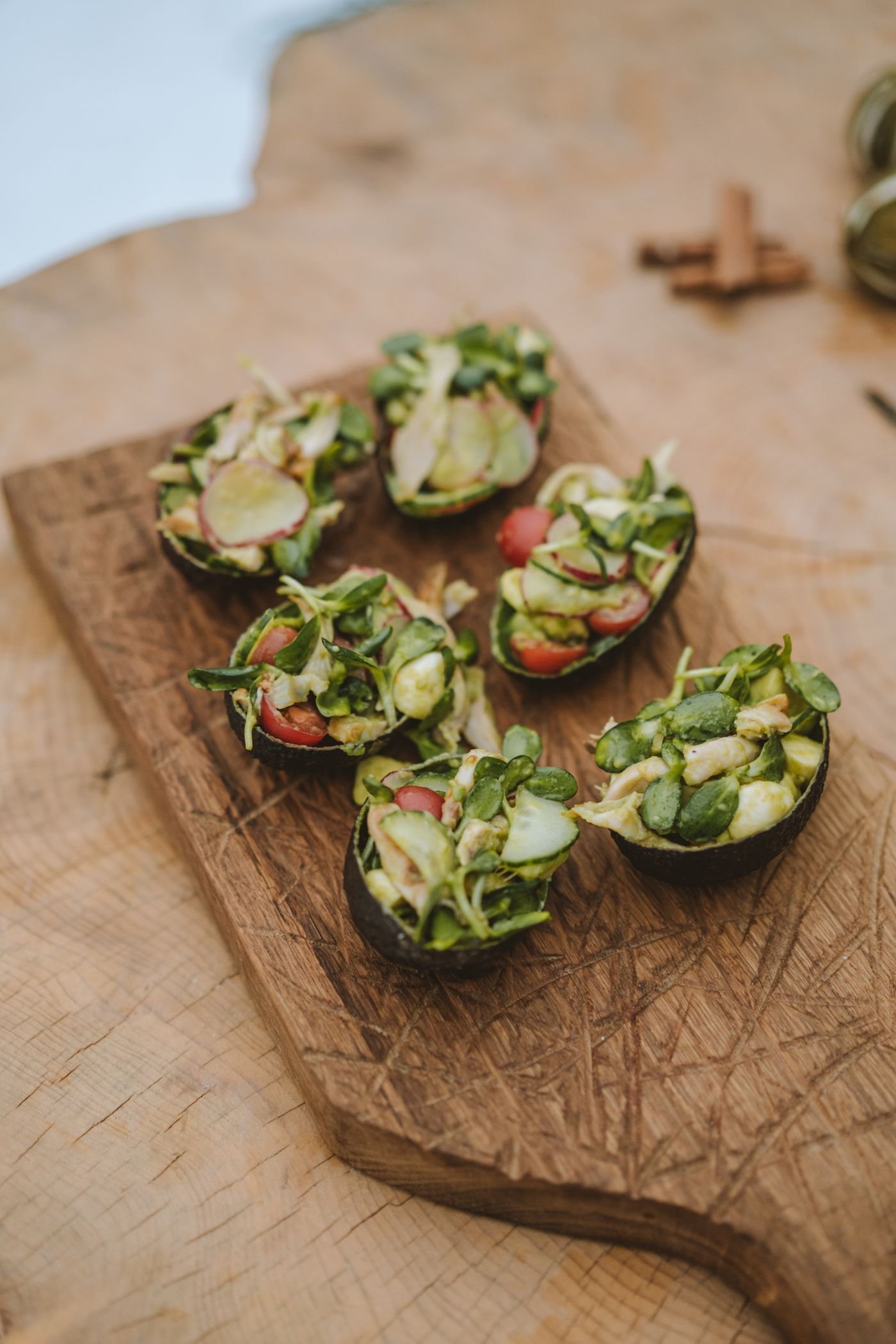 Stuffed Cucumber Cups with Garden Confetti