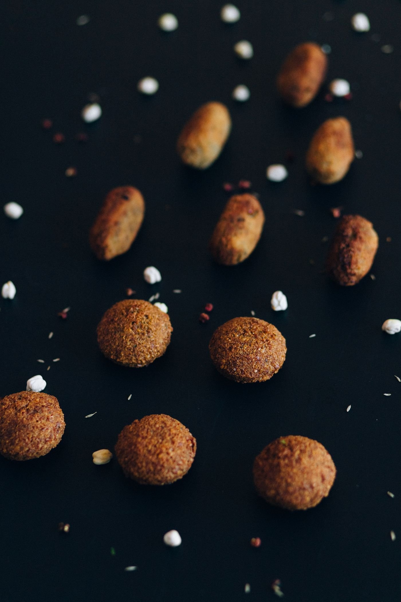 Mini Cacao Truffles with Rainbow Coconut Sprinkles
