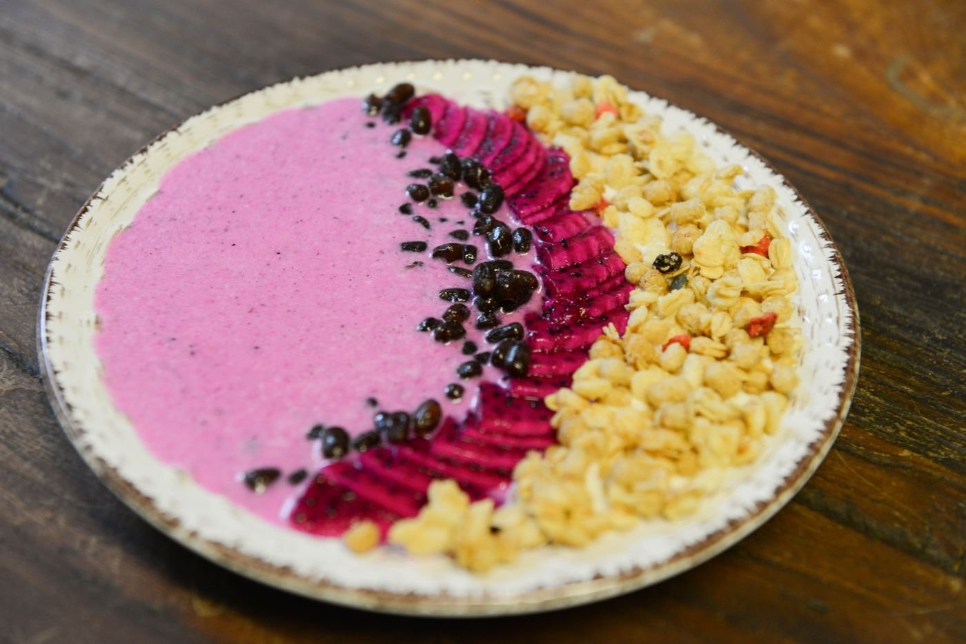 Pitaya Raspberry Bowl with Cacao Nibs