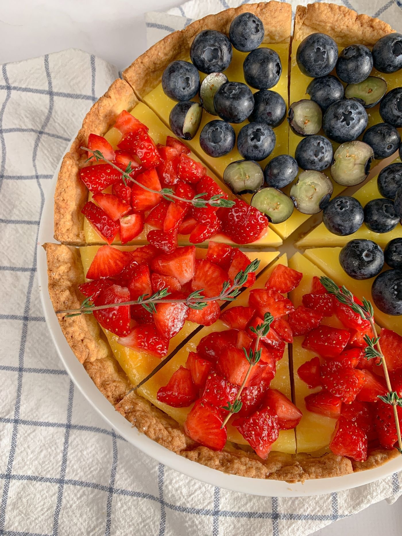 Lemon Custard Tart with Fresh Berries