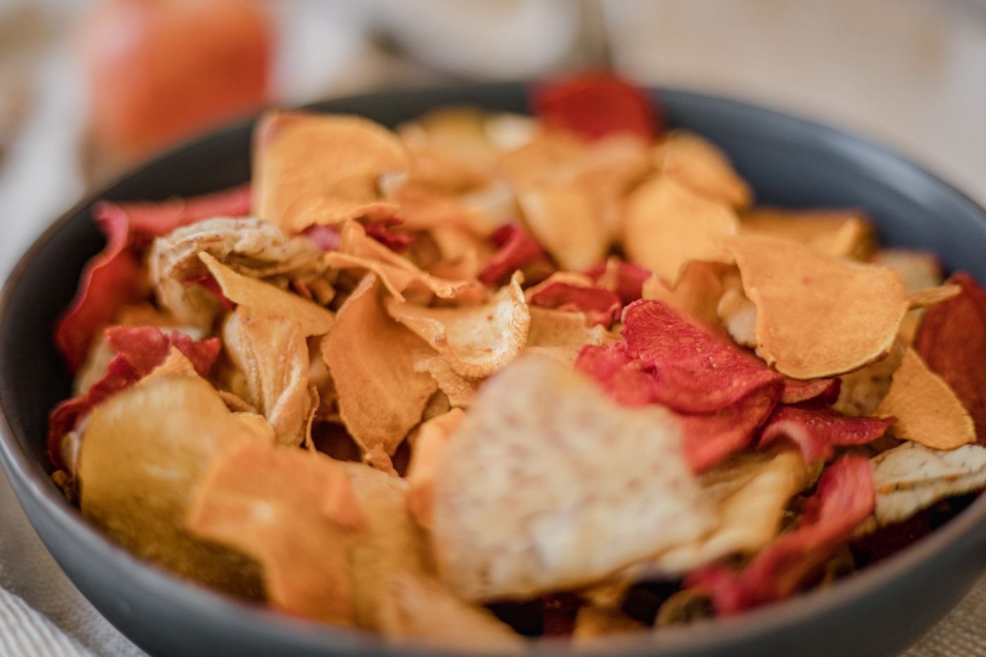Rosemary Beet and Sweet Potato Crisps